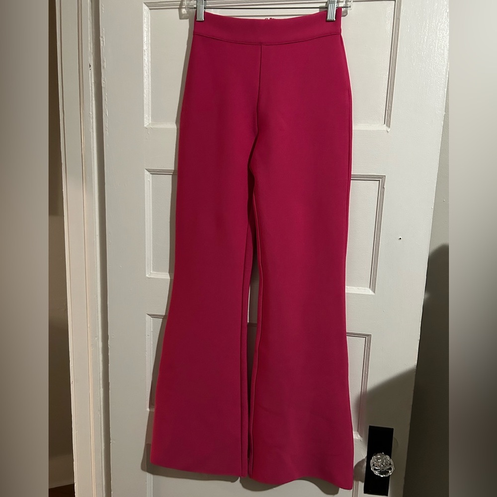 NWT Twelfth Love Vibrant Pink Wide Leg Flare Bell Bottom Stretchy Pants